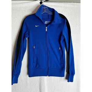 Nike Golf Sport Dri-FIT Track Jacket Royal Blue Black Stripe 53773-494 Womens S